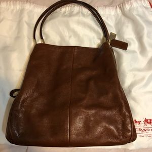 Coach Soft Pebbled Edie Slouch Shoulder Bag